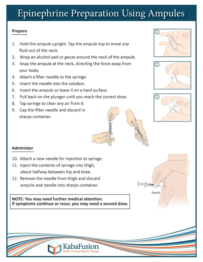 KF Epinephrine Prep Patient Teaching Guide